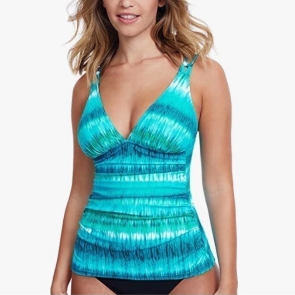 Profile By Gottex Standard Aqua Fresco Tankini Swim Top Size 6 NWT